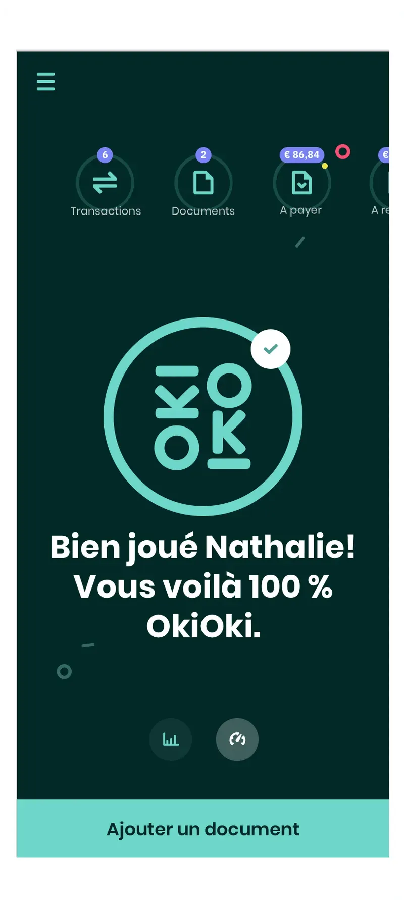 Screenshot OkiOki app FR 100 procent